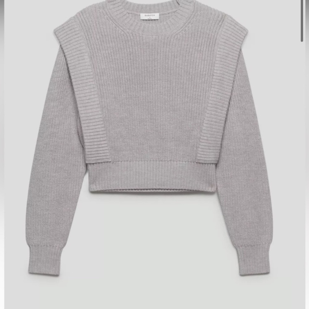 Aritzia Babaton Merino Wool Grazia Sweater in Grey